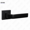 Modern Simple Solid Zinc Alloy Split Door Lock Handle on Square Rosette（Z072507）