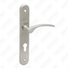 Door Handle Pull Wooden Door Hardware Handle Lock Door Handle on Plate for Mortise Lockset by Zinc Alloy or Steel Door Plate Handle (61545)