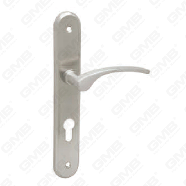 Door Handle Pull Wooden Door Hardware Handle Lock Door Handle on Plate for Mortise Lockset by Zinc Alloy or Steel Door Plate Handle (61545)