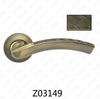 Zamak Zinc Alloy Aluminum Rosette Door Handle with Round Rosette (Z02149)
