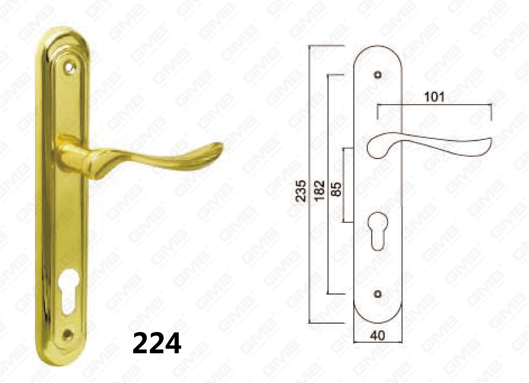 Zinc Alloy Plate Handle