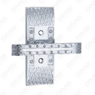 Door Handle Pull Wooden Door Hardware Handle Lock Door Handle on Plate for Mortise Lockset by Zinc Alloy or Steel Door Plate Handle (CF151-C85-PC&X)