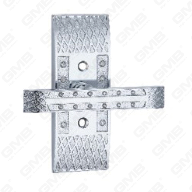 Door Handle Pull Wooden Door Hardware Handle Lock Door Handle on Plate for Mortise Lockset by Zinc Alloy or Steel Door Plate Handle (CF151-C85-PC&X)