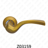 Zamak Zinc Alloy Aluminum Rosette Door Handle with Round Rosette (Z02159)
