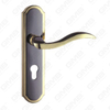 Door Handle Pull Wooden Door Hardware Handle Lock Door Handle on Plate for Mortise Lockset by Zinc Alloy or Steel Door Plate Handle (ZM59176-HG)