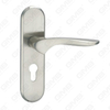 Door Handle Pull Wooden Door Hardware Handle Lock Door Handle on Plate for Mortise Lockset by Zinc Alloy or Steel Door Plate Handle (ZM60218-K)