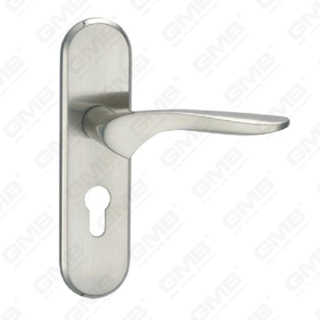 Door Handle Pull Wooden Door Hardware Handle Lock Door Handle on Plate for Mortise Lockset by Zinc Alloy or Steel Door Plate Handle (ZM60218-K)