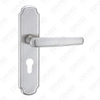 Door Handle Pull Wooden Door Hardware Handle Lock Door Handle on Plate for Mortise Lockset by Zinc Alloy or Steel Door Plate Handle (ZM60715-K)