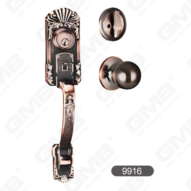 American New Design Antique Brass Finish Zinc Alloy Grip Handles Lock [9916]