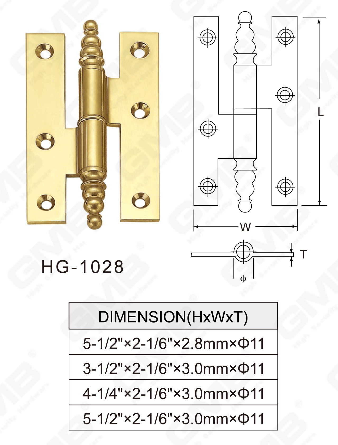 Brass Hinge Series_HG-1028-61
