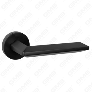 Modern Simple Solid Zinc Alloy Split Door Lock Handle on Round Rosette（Z062406）