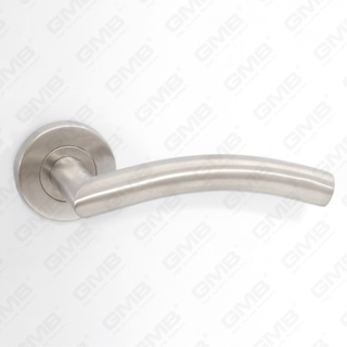 High Quality BS En1906 Grade 4 SUS304 Stainless Steel Entry Round Rose Interior Door Lever Handle (LHT006)