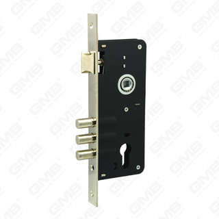 High Security Mortise Door lock 3 pin Steel deadbolt Zamak Brass latch cylinder hole Lock Body [745R-3R]