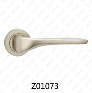 Zamak Zinc Alloy Aluminum Rosette Door Handle with Round Rosette (Z01073)