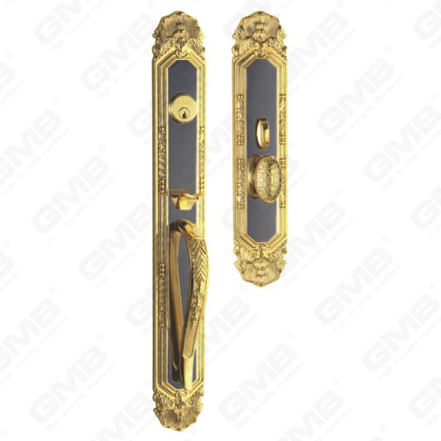 High Security Zinc Alloy Outside Villa Door Handle for Many kinds of wooden door and metal doors (ZT9826-HG)