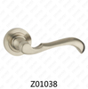 Zamak Zinc Alloy Aluminum Rosette Door Handle with Round Rosette (Z01038)