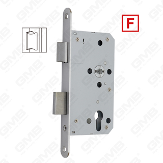 High Security Stainless Steel Mortise Door cylinder hole lock Lock Body Suitable for external fire and smoke protection doors (6072A-L/R)