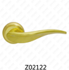 Zamak Zinc Alloy Aluminum Rosette Door Handle with Round Rosette (Z02122)