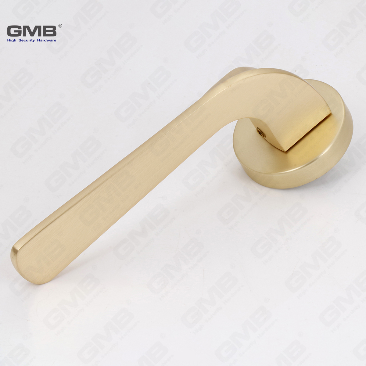 Modern Simple Solid Zinc Alloy Split Door Lock Handle on Round Rosette（Z062402）