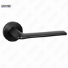 Modern Simple Solid Zinc Alloy Split Door Lock Handle on Round Rosette（Z062408）