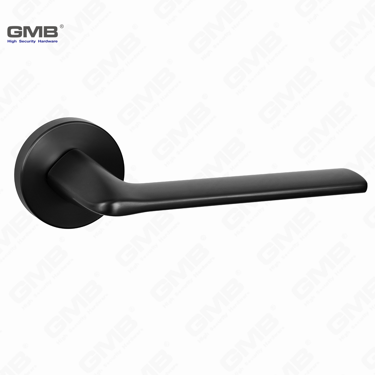 Modern Simple Solid Zinc Alloy Split Door Lock Handle on Round Rosette（Z062408）