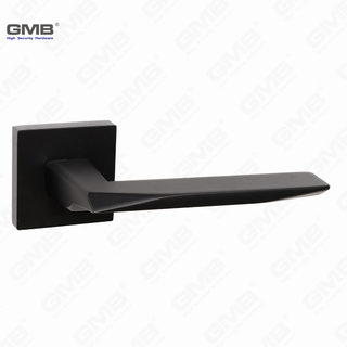 Modern Simple Solid Zinc Alloy Split Door Lock Handle on Square Rosette（Z072504）