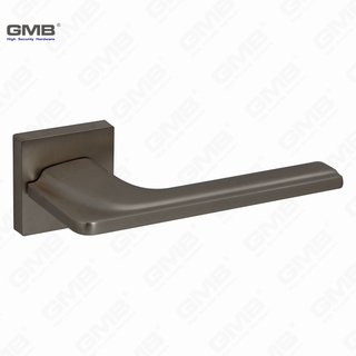 Modern Simple Solid Zinc Alloy Split Door Lock Handle on Square Rosette（Z072501）