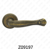 Zamak Zinc Alloy Aluminum Rosette Door Handle with Round Rosette (Z09197)