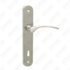 Door Handle Pull Wooden Door Hardware Handle Lock Door Handle on Plate for Mortise Lockset by Zinc Alloy or Steel Door Plate Handle (215045)