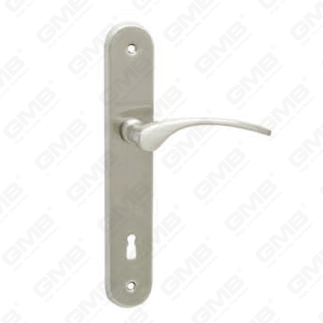 Door Handle Pull Wooden Door Hardware Handle Lock Door Handle on Plate for Mortise Lockset by Zinc Alloy or Steel Door Plate Handle (215045)