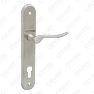 Door Handle Pull Wooden Door Hardware Handle Lock Door Handle on Plate for Mortise Lockset by Zinc Alloy or Steel Door Plate Handle (6140)