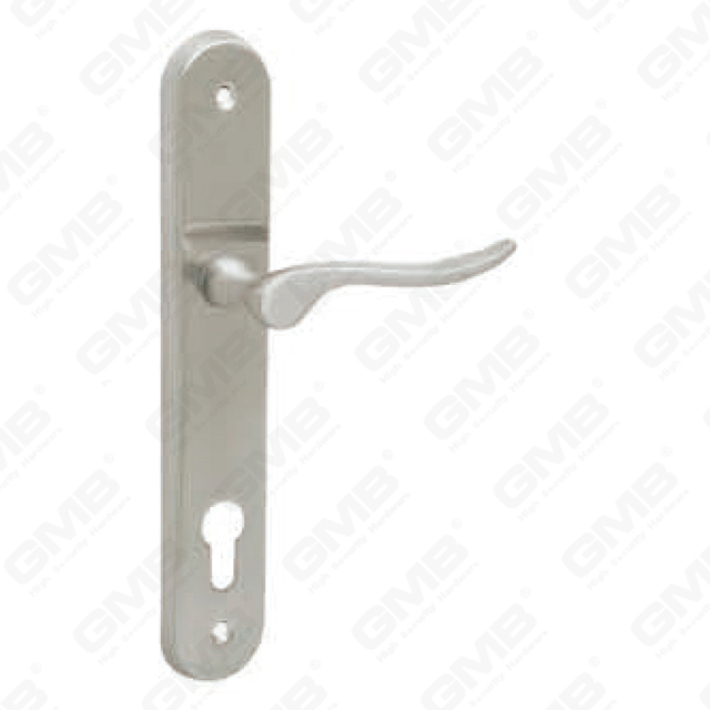 Door Handle Pull Wooden Door Hardware Handle Lock Door Handle on Plate for Mortise Lockset by Zinc Alloy or Steel Door Plate Handle (6140)