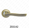 Zamak Zinc Alloy Aluminum Rosette Door Handle with Round Rosette (Z02142)