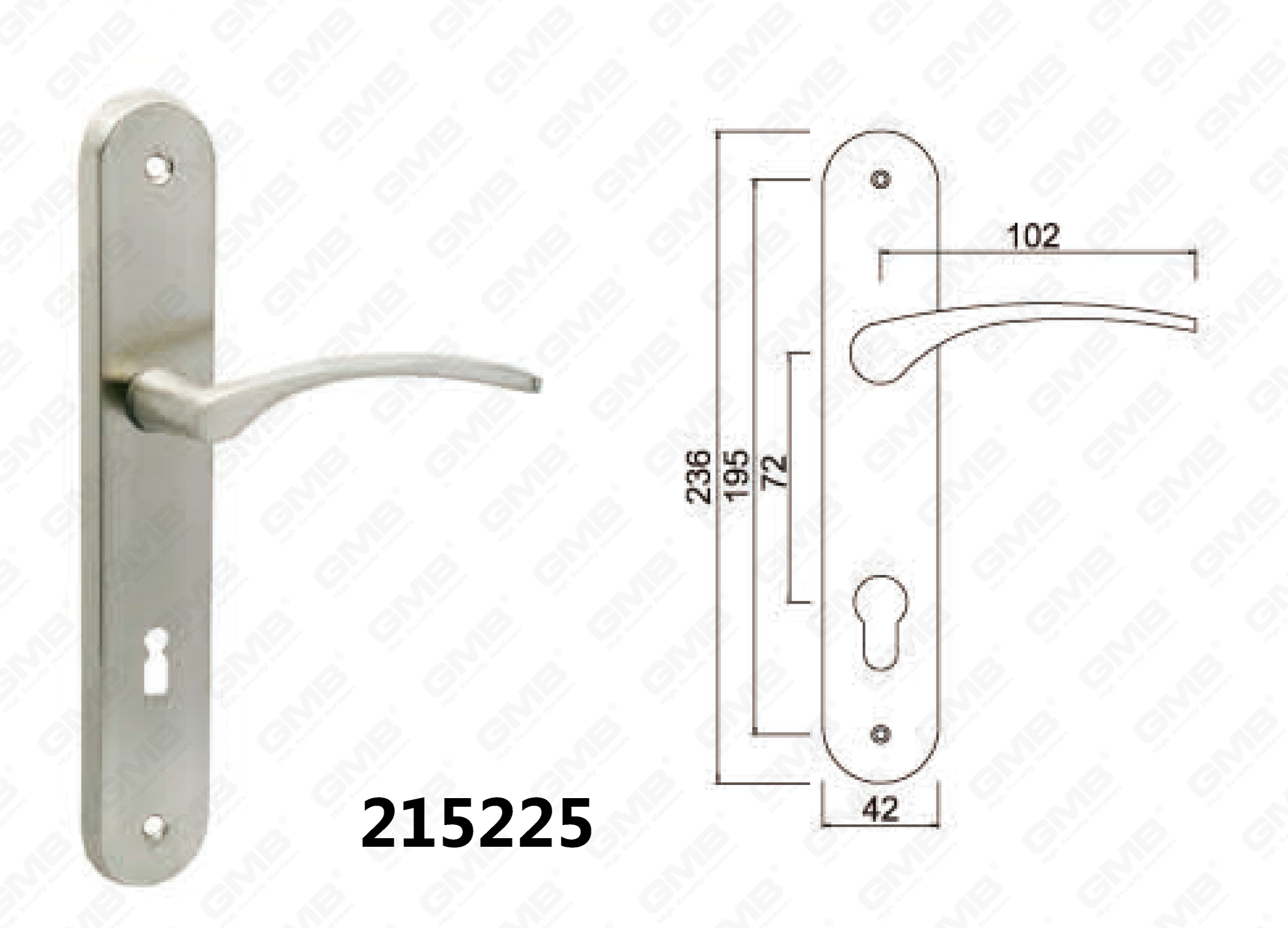215225 Pull Wooden Door Hardware Handle