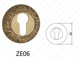 Zamak Zinc Alloy Aluminum Door Handle Round Rosette (ZE06)