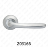 Zamak Zinc Alloy Aluminum Rosette Door Handle with Round Rosette (Z02166)