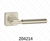 Zamak Zinc Alloy Aluminum Rosette Door Handle with Round Rosette (Z04214)