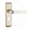 Door Handle Pull Wooden Door Hardware Handle Lock Door Handle on Plate for Mortise Lockset by Zinc Alloy or Steel Door Plate Handle (ZM63849-SN GPB)