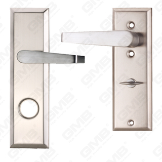 Brass Handles Wooden Door Hardware Handle Lock Door Handle on Plate for Mortise Lockset (B-PM115.94-SC)