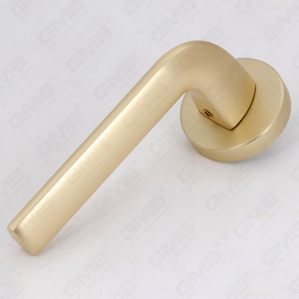 Modern Simple Solid Zinc Alloy Split Door Lock Handle on Round Rosette（Z062401）