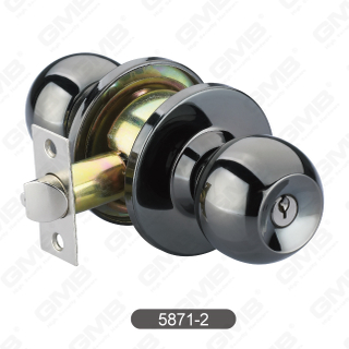 Security Keyed Ball Lock Stainless Steel Cylindrical Knob Door Lock [5871-2]