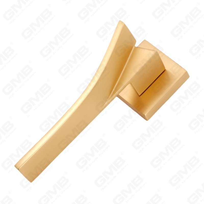 Modern Simple Solid Zinc Alloy Split Door Lock Handle on Square Rosette（Z072502）