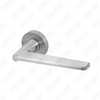 Modern Simple Solid Zinc Alloy Split Door Lock Handle on Round Rosette（Z062403）