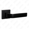 Modern Simple Solid Zinc Alloy Split Door Lock Handle on Square Rosette（Z072507）