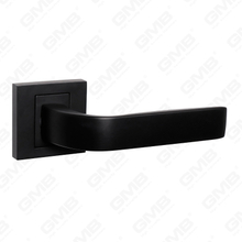 Modern Simple Solid Zinc Alloy Split Door Lock Handle on Square Rosette（Z072507）
