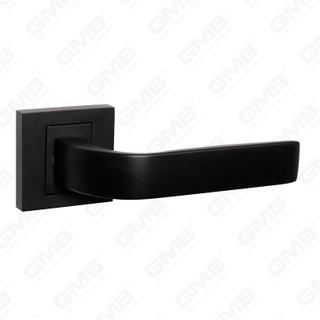 Modern Simple Solid Zinc Alloy Split Door Lock Handle on Square Rosette（Z072507）