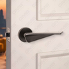 Modern Simple Solid Zinc Alloy Split Door Lock Handle on Round Rosette（Z062415）