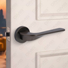Modern Simple Solid Zinc Alloy Split Door Lock Handle on Round Rosette（Z062402）