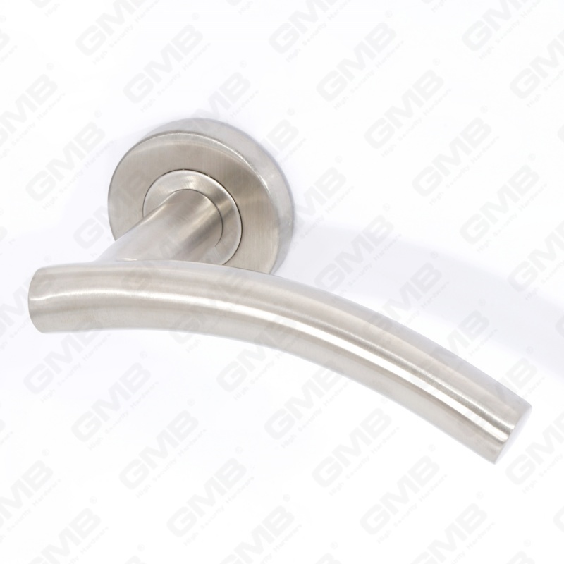 High Quality BS En1906 Grade 4 SUS304 Stainless Steel Entry Round Rose Interior Door Lever Handle (LHT005)