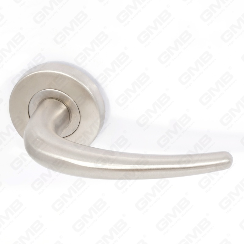 High Quality BS En1906 Grade 4 SUS304 Stainless Steel Entry Round Rose Interior Door Lever Handle (LHT009)